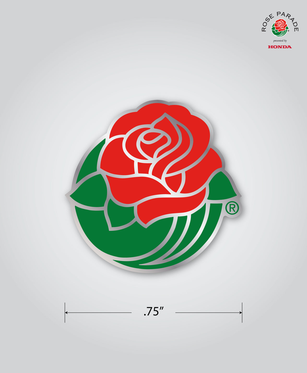 Single Small Rose Icon Pin