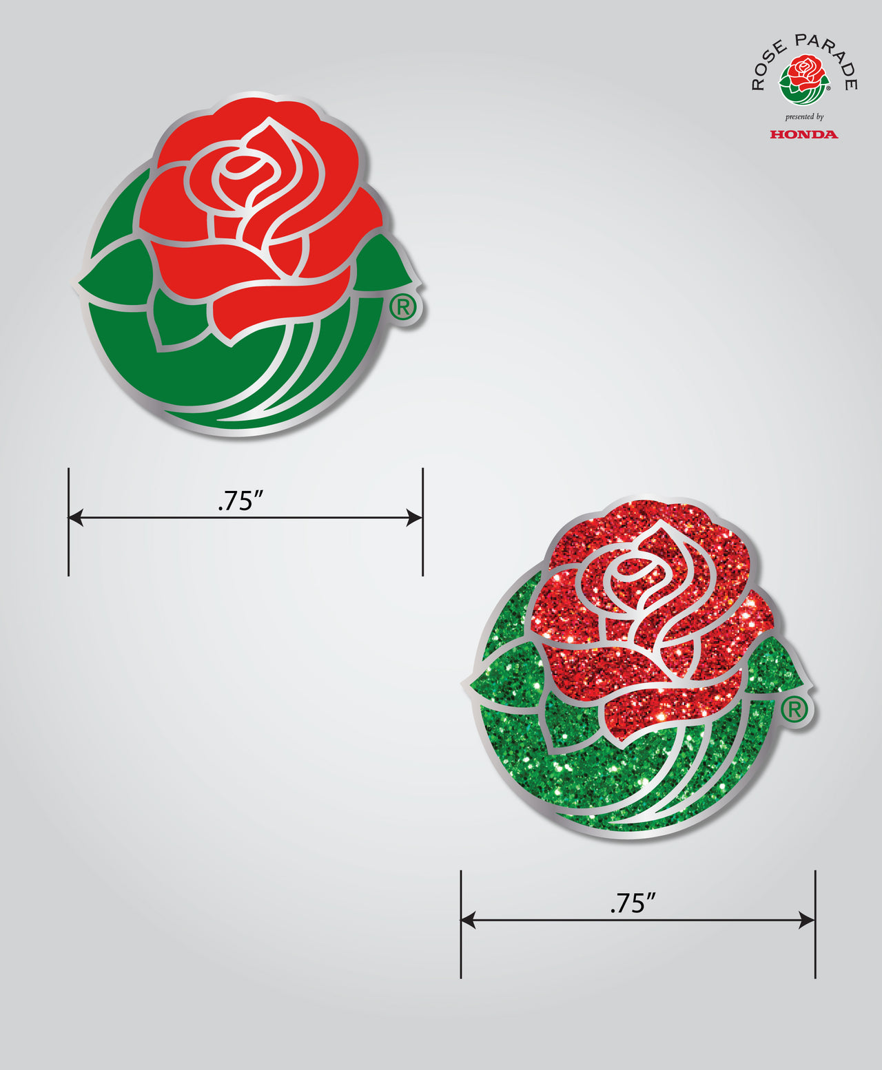 Lapel Pin Set of 2, Rose Icon