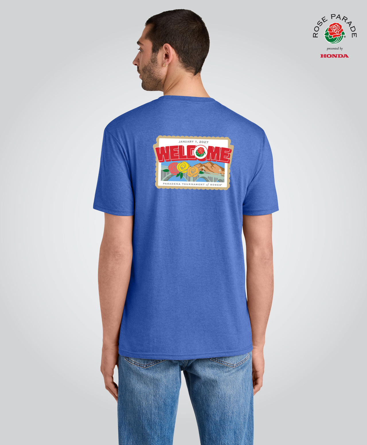 Rose Parade® 2027 Theme Tee, Heather Royal