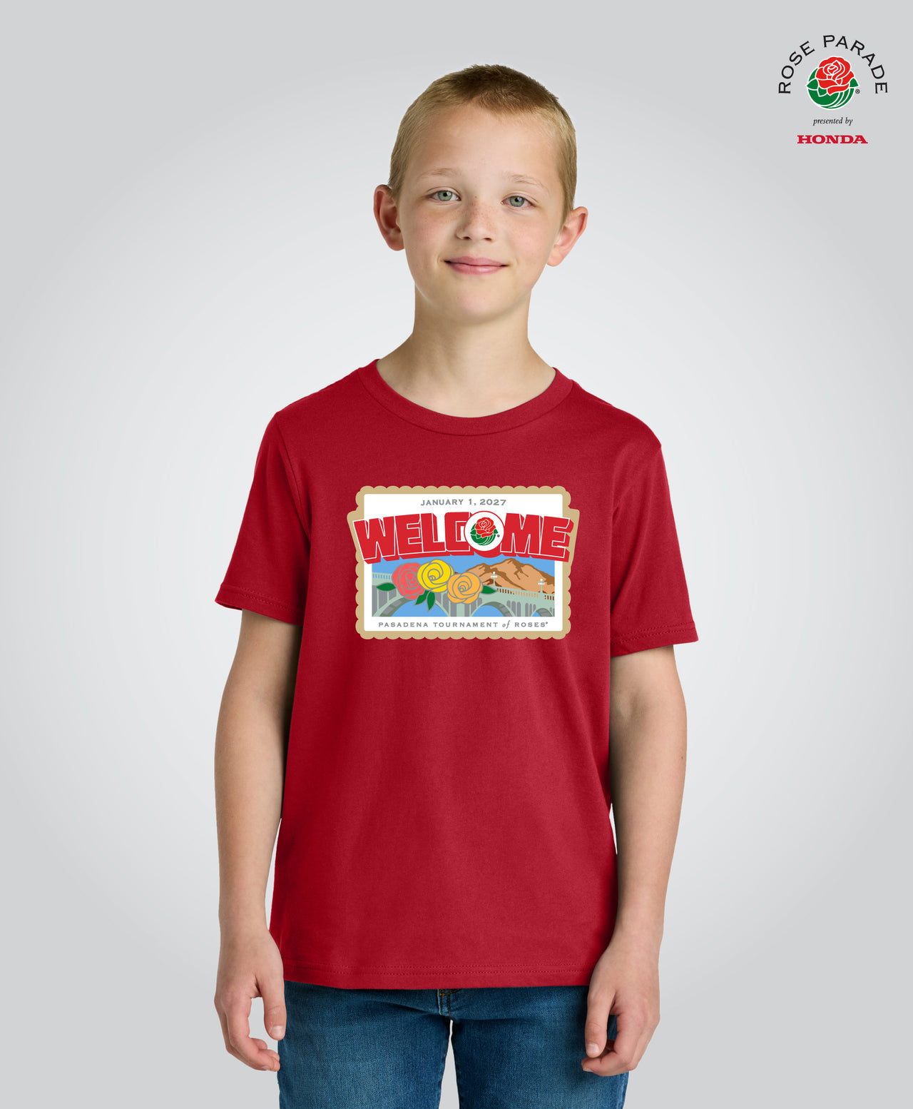 Rose Parade® 2027 Youth Theme Tee, Red