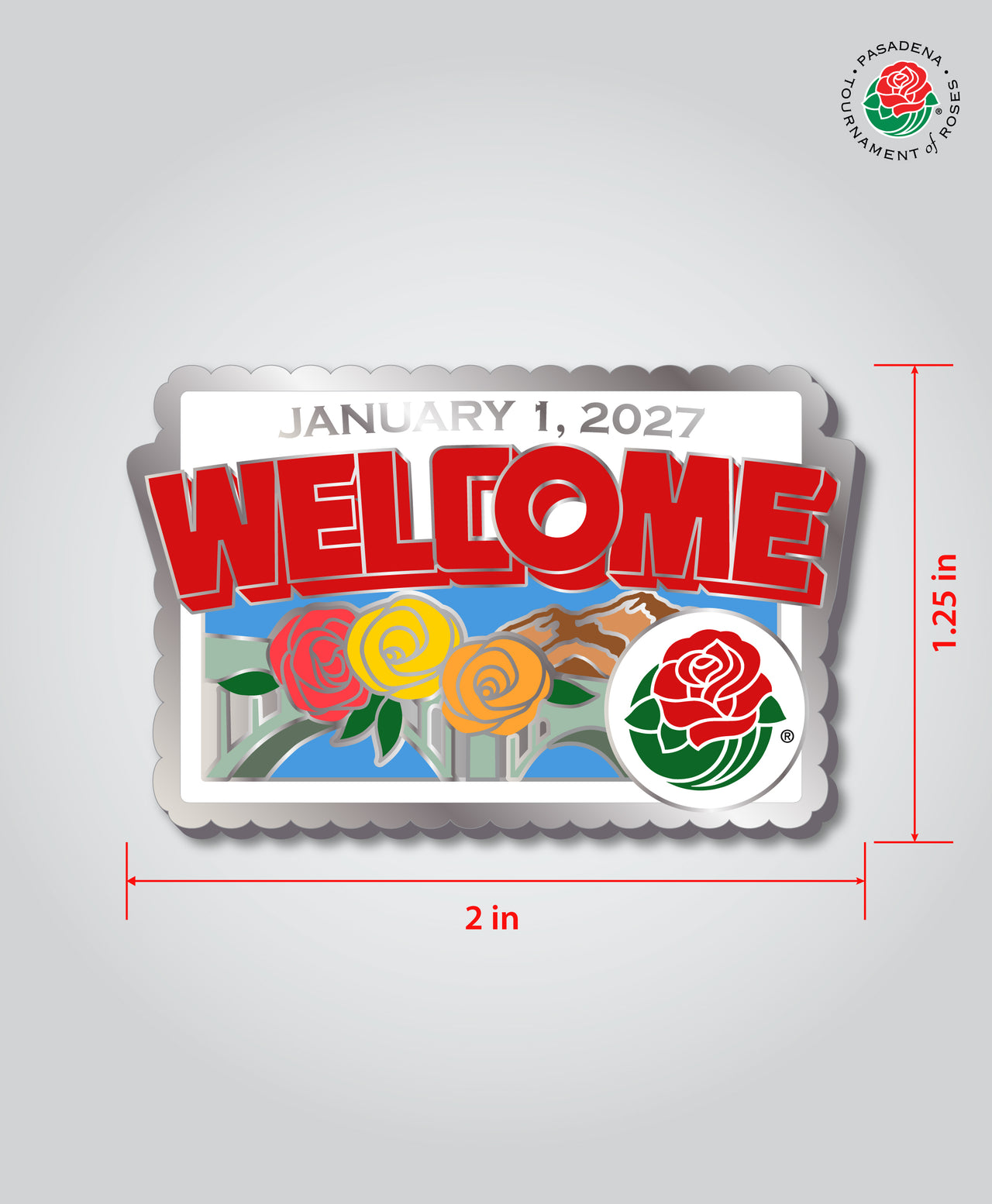 Rose Parade® 2027 Theme Cloisonne Pin