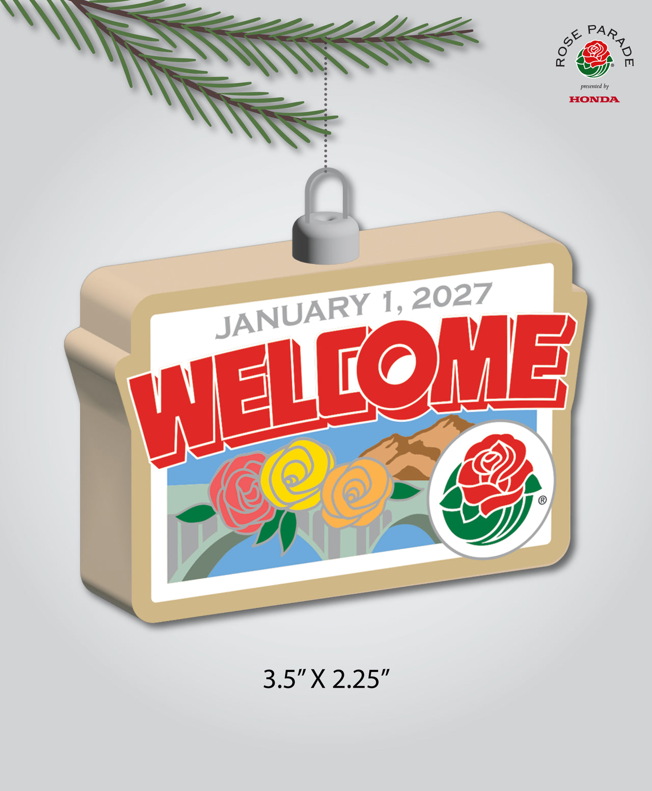 2027 Theme Glass Ornament