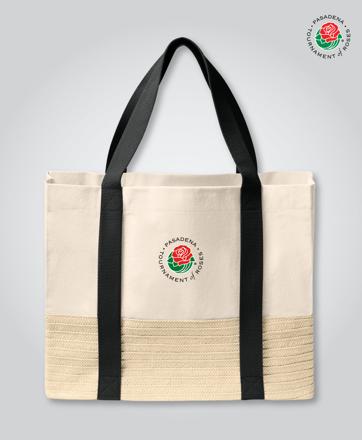 Straw Market Tote, Black