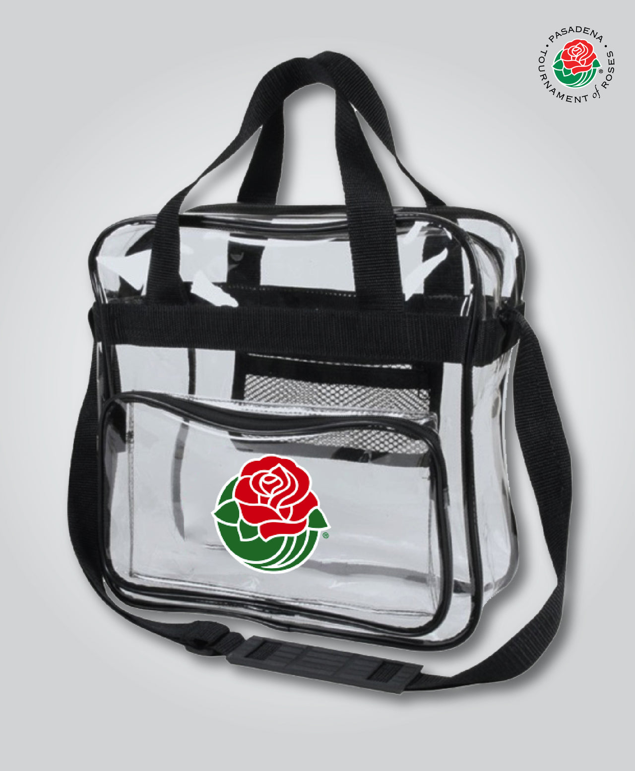 Clear Stadium Tote, Rose Icon
