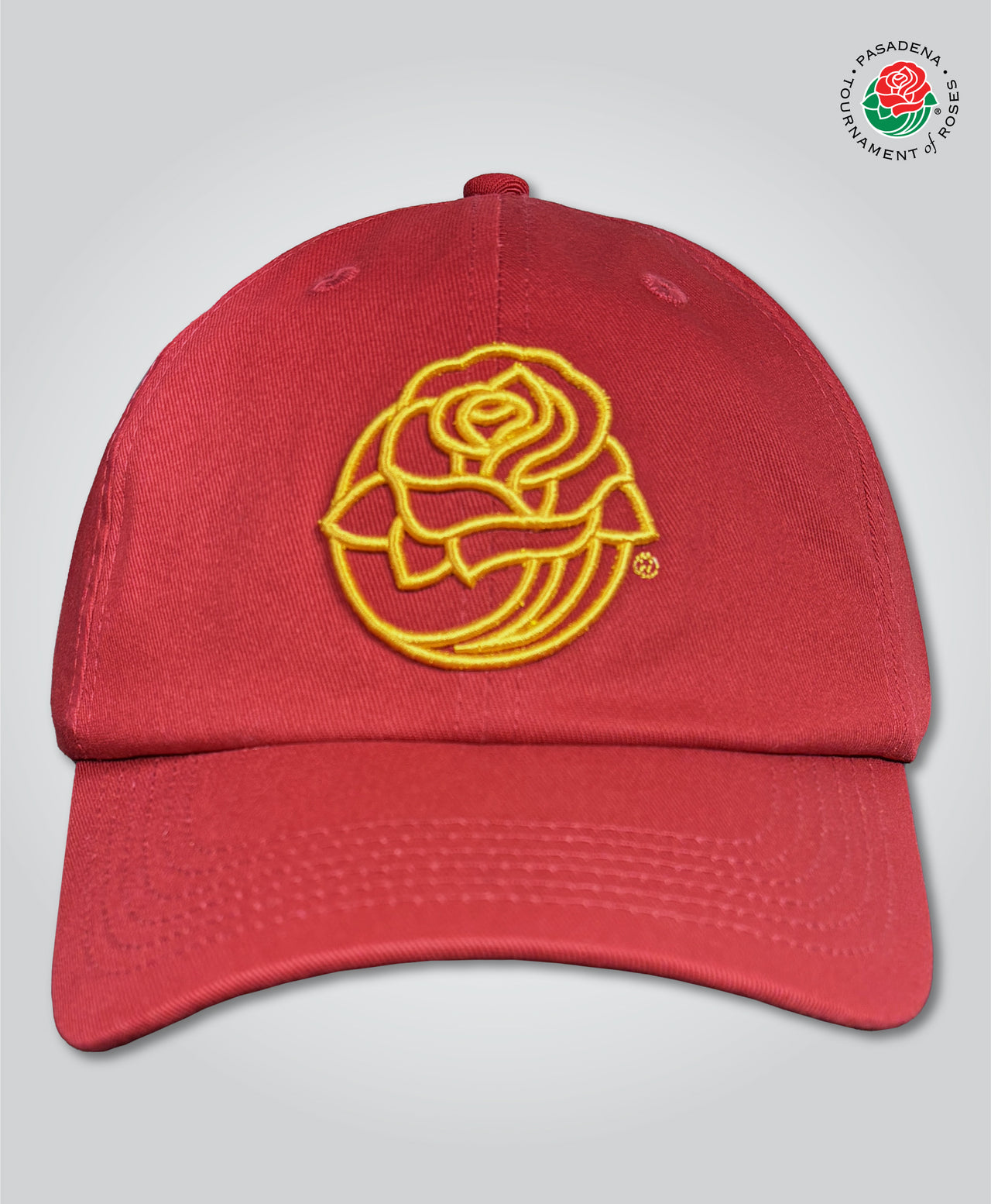 Rose Icon Unstructured Cap, Cardinal/Gold