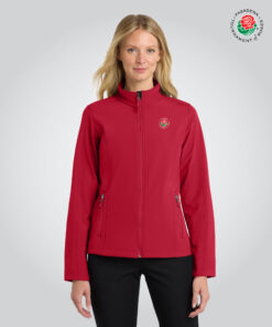 TOR-COM Ladies Soft Shell Jacket, Red