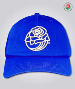 Rose Icon Unstructured Cap, Royal & White