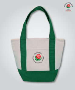 Rose Parade® Mini Tote Bag -Natural/Forest Green
