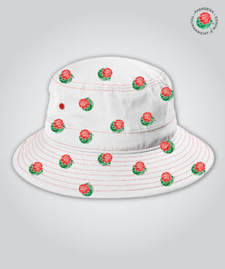 Rose Icon White Bucket Hat