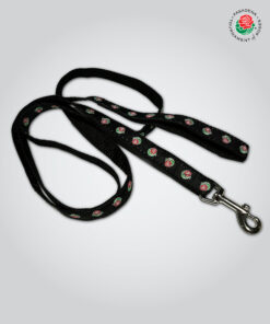Rose Icon Dog Leash, Black