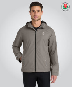 Rose Icon Men's Rain Jacket, Gray
