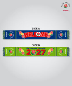 2027 Rose Parade® Theme Scarf, Royal/Lime